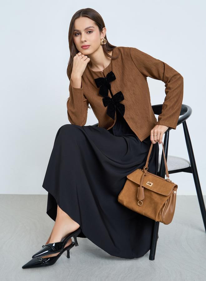 Take Two Bow Front Cardigan and Maxi Dress Co-ords - Image 1