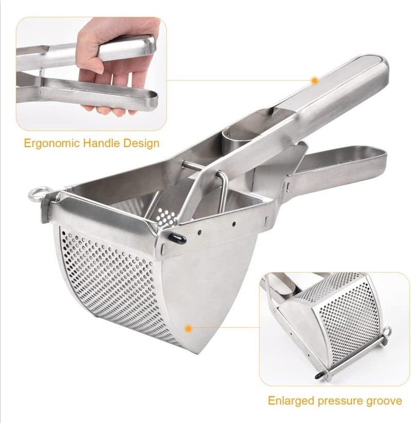 CUGLB Potato Ricer, Stainless Steel Professional Ricer for Mashed Vegetables and Kitchen Tool, Mash Potato Masher for Creamy Mashed Vegetables - Image 4