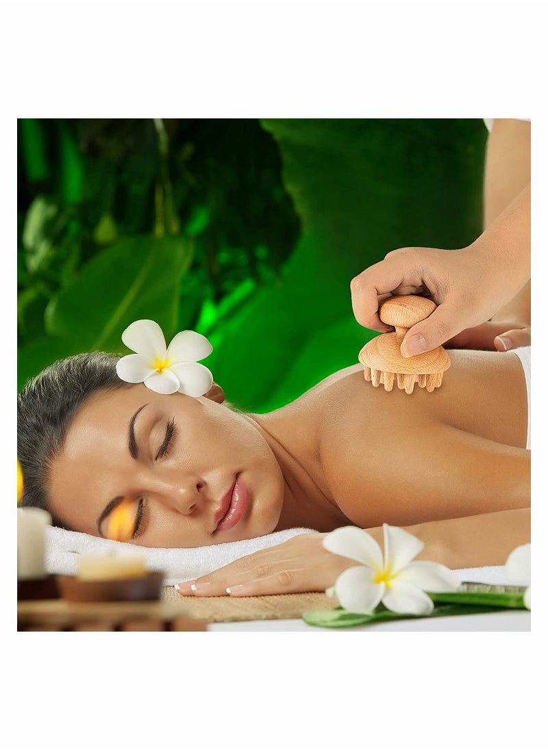 Y&D Wood Massage Tool Include Wooden Handheld Cup and Mushroom  - Image 4