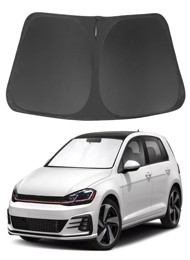 LHFLIVE Windshield SunSshade Compatible with 2015-2021 Volkswagen Golf GTI e-Golf VW Golf R 4 Door Hatchback Accessories Sunshade Sun Visor Protector Keeps Car Cool - Image 1