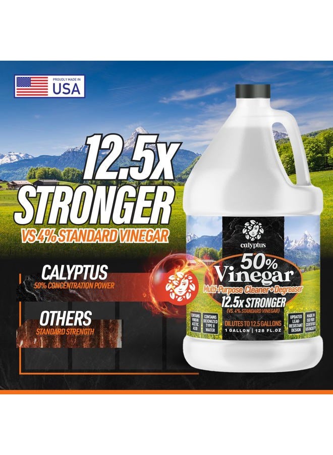 Calyptus 50% Concentrated Vinegar | Highest-Performance (12.5X Power) | Pure Virgin Vinegar | Dynamic-Power | Home, Outdoor, Industrial Cleaner Concentrate | Makes 25 Gallons | USA Made | 256 Ounces - Image 3