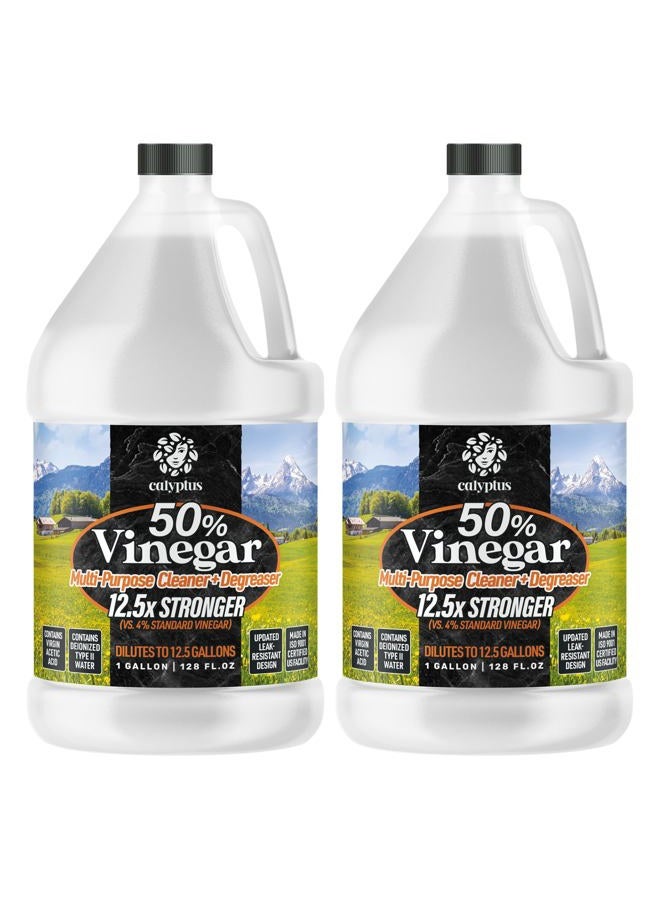 Calyptus 50% Concentrated Vinegar | Highest-Performance (12.5X Power) | Pure Virgin Vinegar | Dynamic-Power | Home, Outdoor, Industrial Cleaner Concentrate | Makes 25 Gallons | USA Made | 256 Ounces - Image 1
