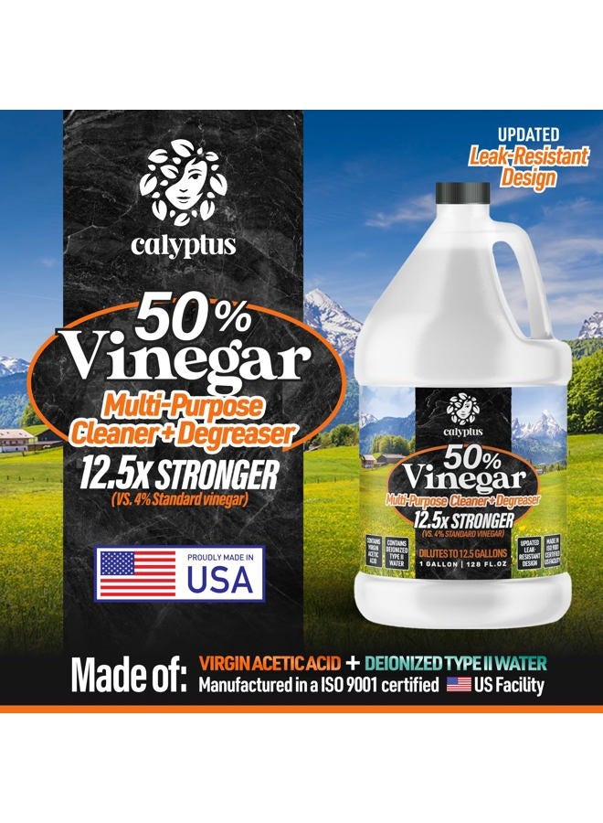 Calyptus 50% Concentrated Vinegar | Highest-Performance (12.5X Power) | Pure Virgin Vinegar | Dynamic-Power | Home, Outdoor, Industrial Cleaner Concentrate | Makes 25 Gallons | USA Made | 256 Ounces - Image 2
