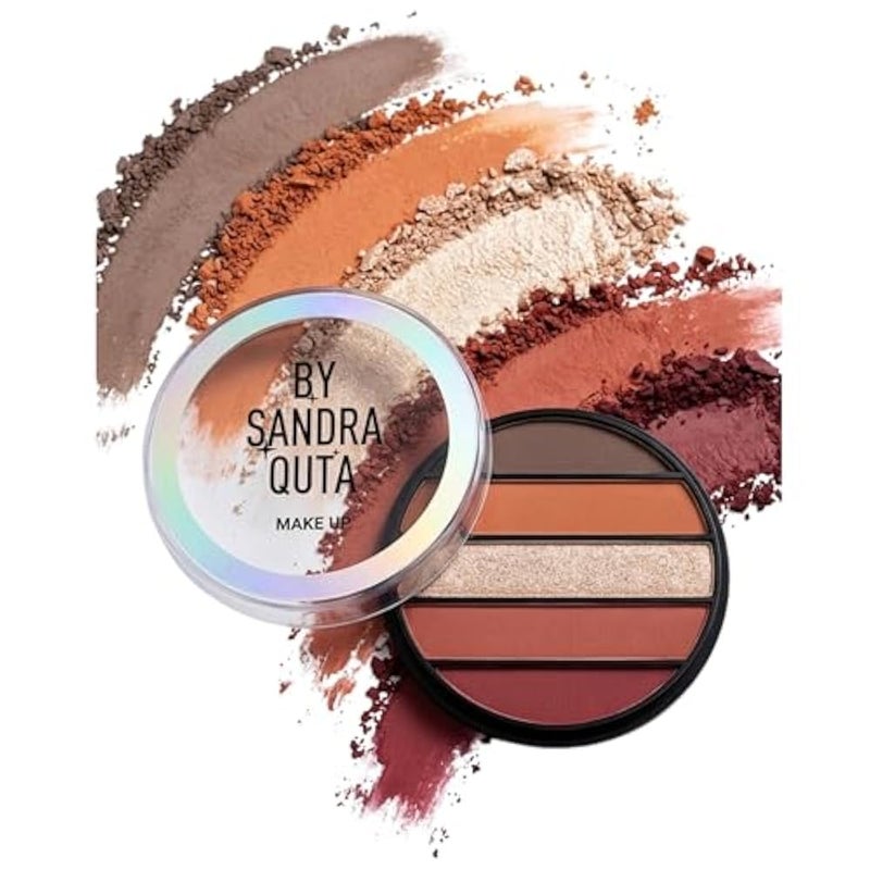 5 Color Mini Neutral Eyeshadow Palette Makeup, Highly Pigmented Eye Shadow Palette Waterproof, Natural Matte Shimmer Eye Shadow Palette (NUDE COLOR) - Image 1