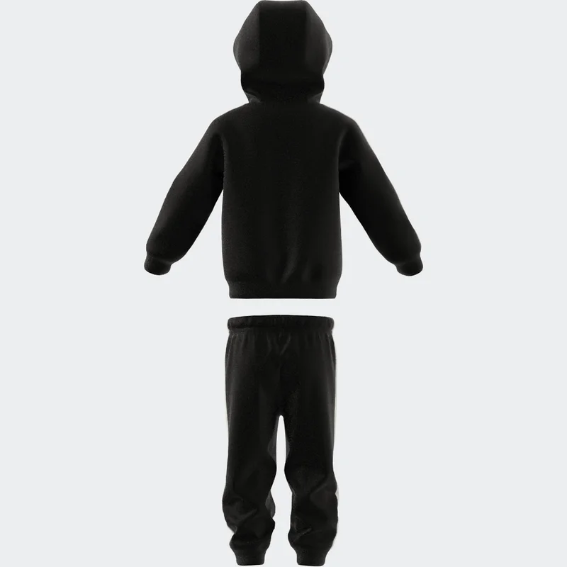 adidas INFANTS ESSENTIALS THREE STRIPES FULL ZIP FLEECE JOGGER WITH HOOD (Gender Neutral)