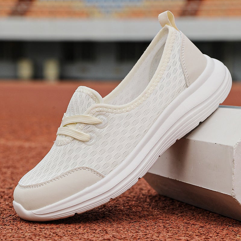 2024 Spring Cross-Border Large Size Slip-On Slip-On Casual Women's Shoes Mom's Shoes Low-Top Flat-Soled Walking Shoes - Image 1