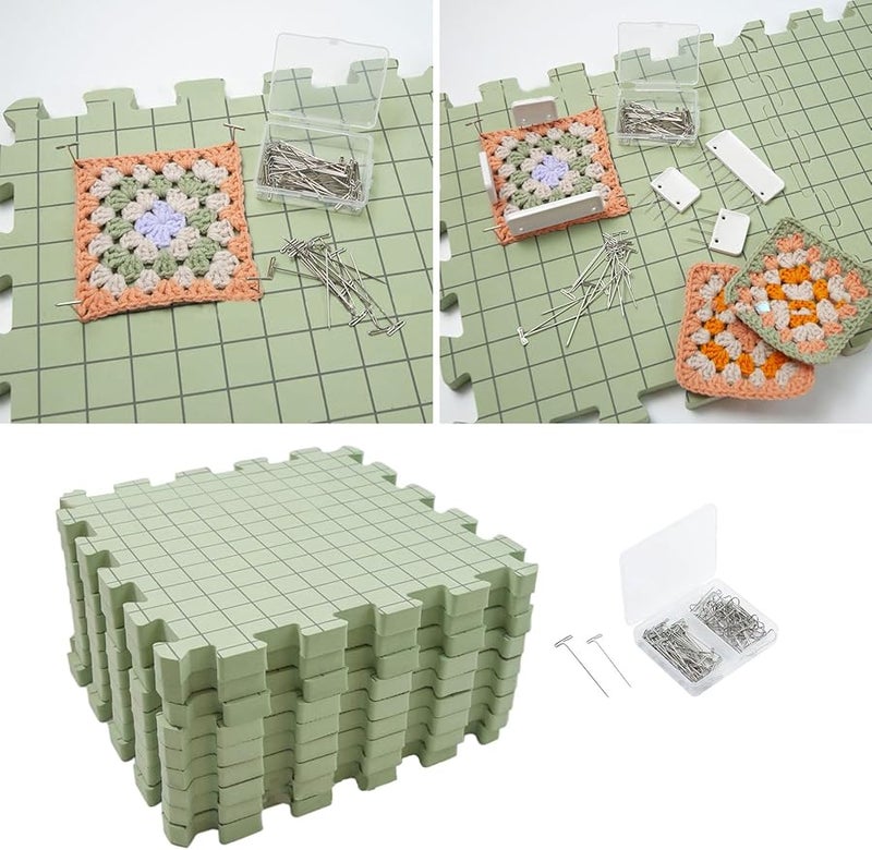 EVA Crochet Blocking Mats Thick Grids Board For Knitting And Needleworks Projects - Image 3