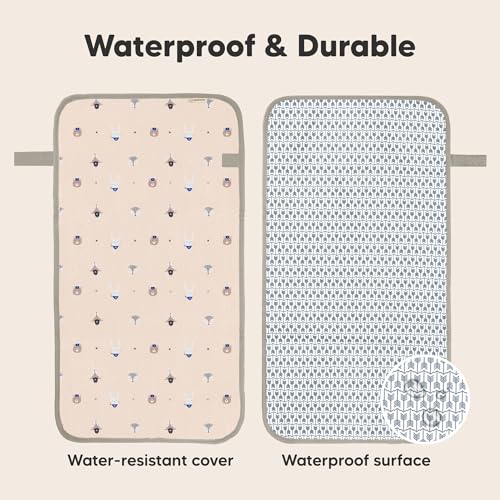 KeaBabies Portable Diaper Changing Pad, Easy Wipe Clean - Foldable Waterproof Baby Changing Mat for Diaper Bag, Compact, Lightweight, 25x13 Newborn, Infant, Baby Changer Travel Essential (Wild Patrol) - Image 4