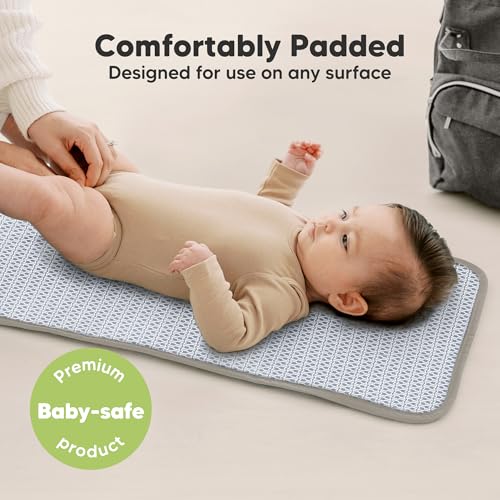 KeaBabies Portable Diaper Changing Pad, Easy Wipe Clean - Foldable Waterproof Baby Changing Mat for Diaper Bag, Compact, Lightweight, 25x13 Newborn, Infant, Baby Changer Travel Essential (Wild Patrol) - Image 5