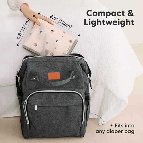 KeaBabies Portable Diaper Changing Pad, Easy Wipe Clean - Foldable Waterproof Baby Changing Mat for Diaper Bag, Compact, Lightweight, 25x13 Newborn, Infant, Baby Changer Travel Essential (Wild Patrol) - Image 2