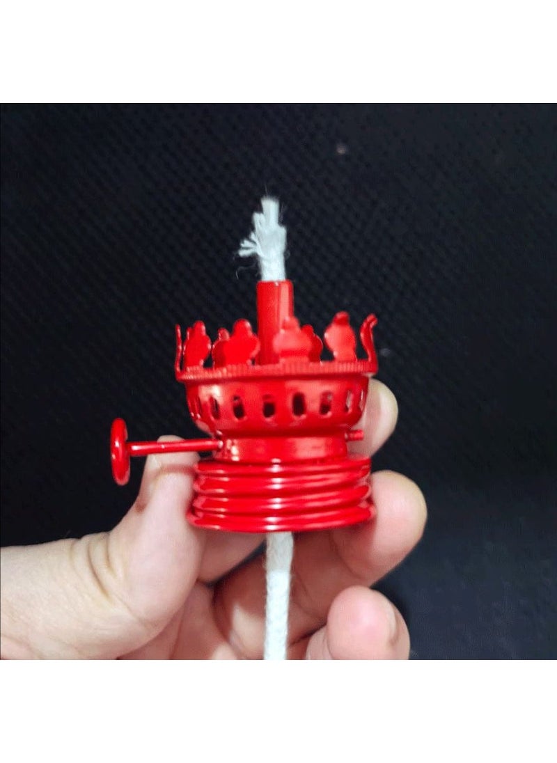 Arabest Vintage Glass Oil Lamp Shade Camping Light Big red oil lamp holder