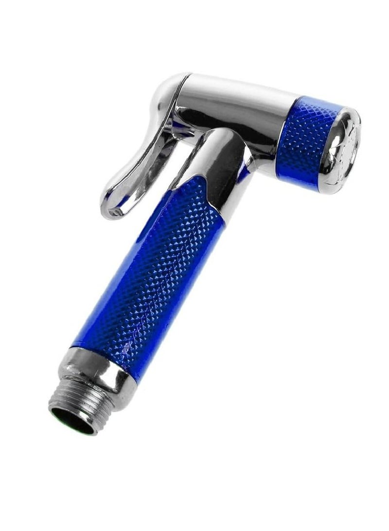 Heng Yi Stainless Steel Handheld Bidet Spray Shower Shattaf Hose Muslim Shower Kit For Toilet Bathroom 1.2 Meter Pipe Blue/Silver - Image 2