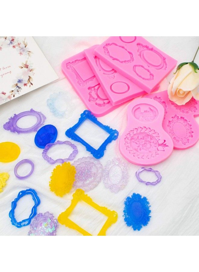 AUEAR Vintage Mirror Frame Silicone Mold Fondant Mold Cake Decorating Tools For Sugarcraft Chocolate Polymer Clay (3 Pack Frames 1)  - Image 4