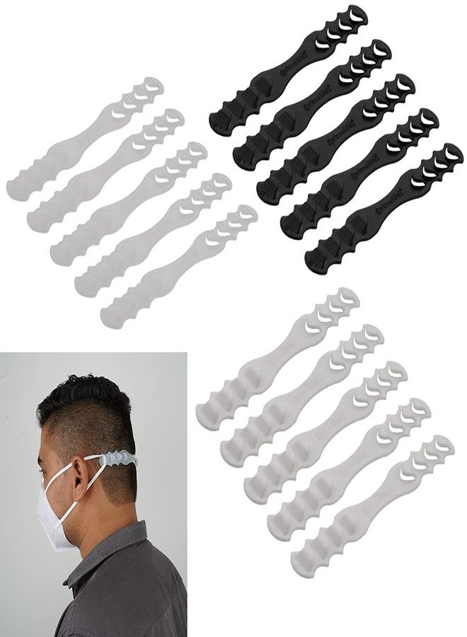 Primelife Plastic 15 Pcs Mask Ear Hook Strap Extender Adjustable Anti-Slip Mask Holder Ear Savers Protector for Masks to Relieve Long-time Wearing Ears' Pressure & Pain - Multicolor (ME - 15) - Image 1