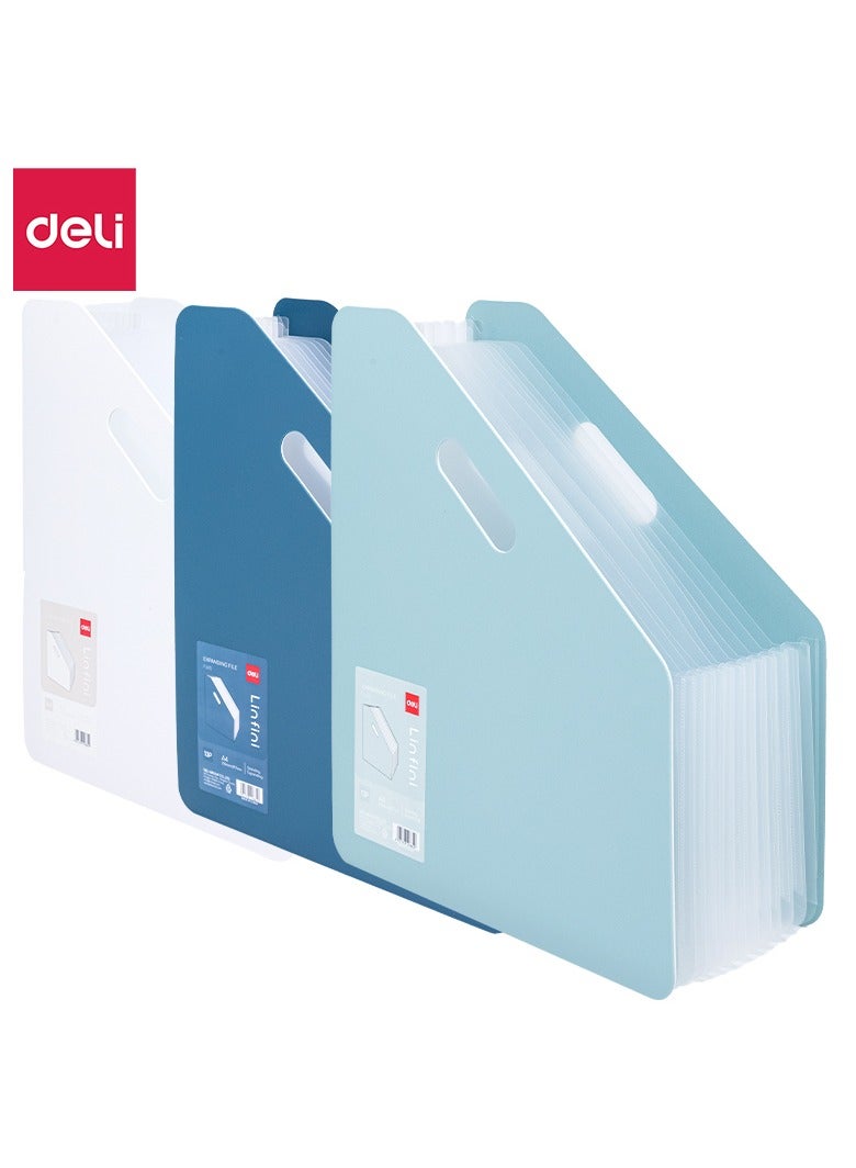 Deli EF605 Expanding File A4 13 Pockets – ideal for document sorting & storage - Image 1