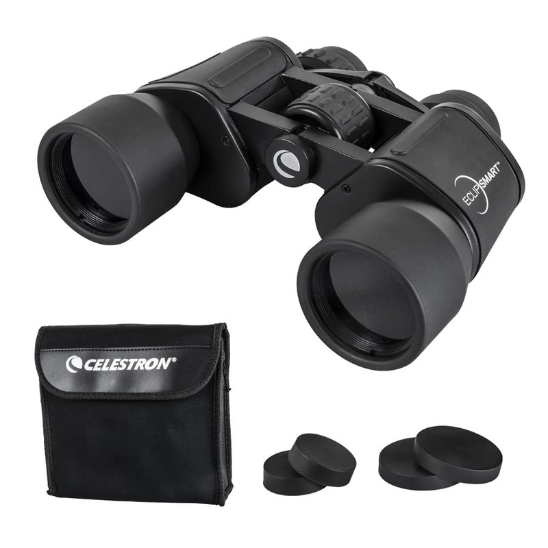 سلسترون Celestron 71238 EclipSmart 10x42 Porro Solar Binoculars - ISO 12312-2 Compliant, Rubber Grip Surface with Multi-Coated Optics, BK7 Glass, Neck Strap and Soft Carry Case, Black - Image 1