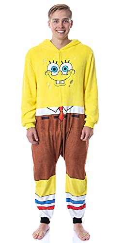 INTIMO Nickelodeon Mens' SpongeBob SquarePants Character Union Suit Costume Sleep Pajama (Large/X-Large) Multicolored - Image 4