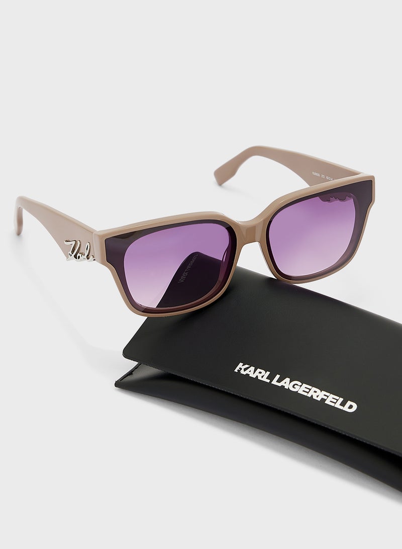 Karl Lagerfeld Modified Rectangle Sunglasses - Image 5
