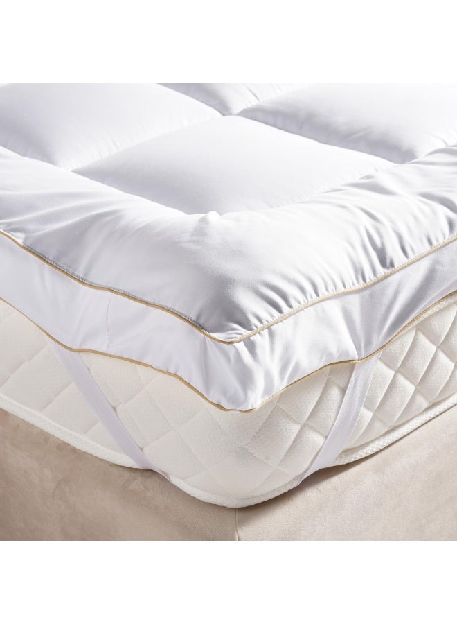 Pan Home Fluffy Extra Thick Mattress Topper 160x200+8cm - White - Image 2