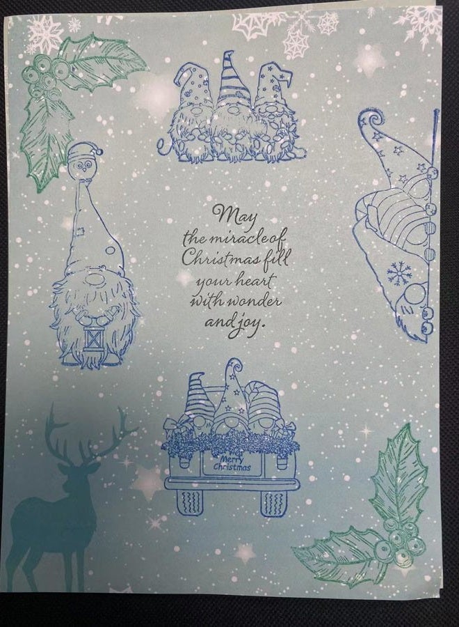 Arbuya Tis Season Merry Christmas Sentiments Sayings Phrase Rubber Clear Stamp/Seal Scrapbook/Photo Decorative Card Making Clear Stamp - Image 4