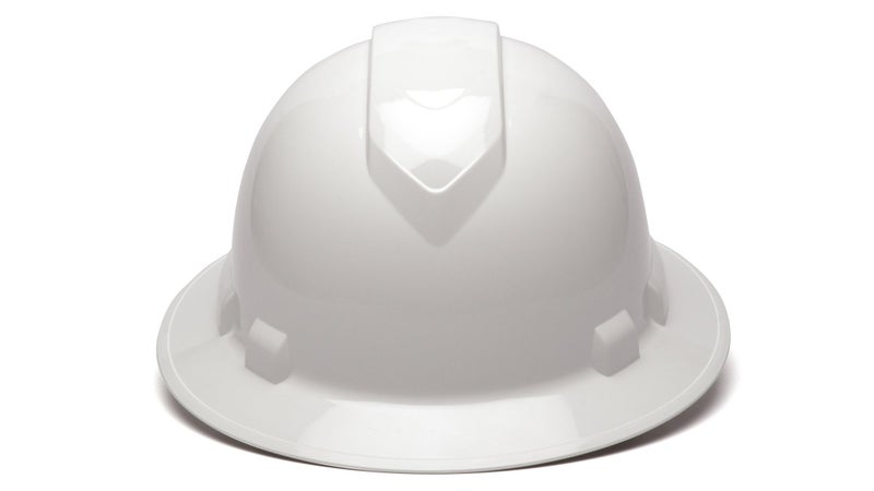 Ridgeline Pyramex Ridgeline Full Brim Hard Hat 4 Point Ratchet White - Image 1