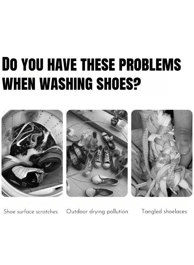 NOVOLAN Laundry Bags for Shoes, Set of 3 Durable Mesh Wash Bags for Protecting Sneakers & Footwear, Includes Inner Foam Layer & Hanging Strap for Easy Drying, 3 Different Sizes for Various Shoe Types - Image 2