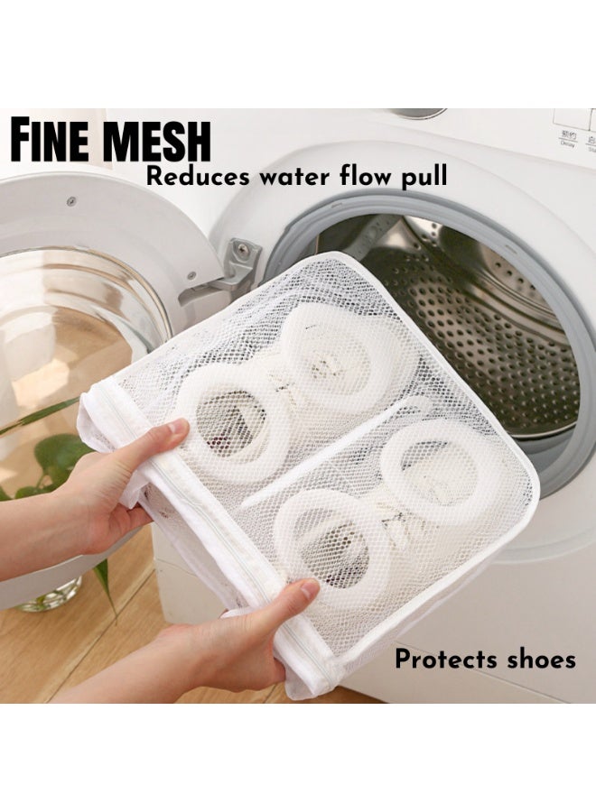 NOVOLAN Laundry Bags for Shoes, Set of 3 Durable Mesh Wash Bags for Protecting Sneakers & Footwear, Includes Inner Foam Layer & Hanging Strap for Easy Drying, 3 Different Sizes for Various Shoe Types - Image 5