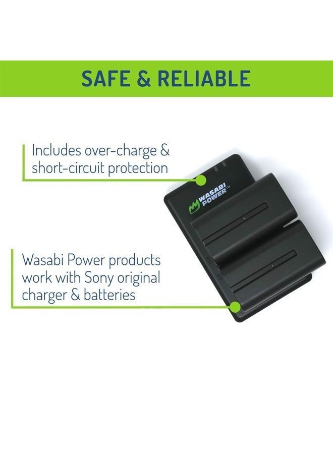 Battery (2-Pack) and Dual Charger for Sony NP-F730, NP-F750, NP-F760, NP-F770 (L Series)
