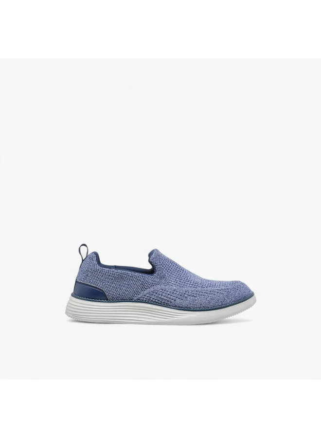 Le Confort Men Textured Slip-on Loafers with Pull Tab