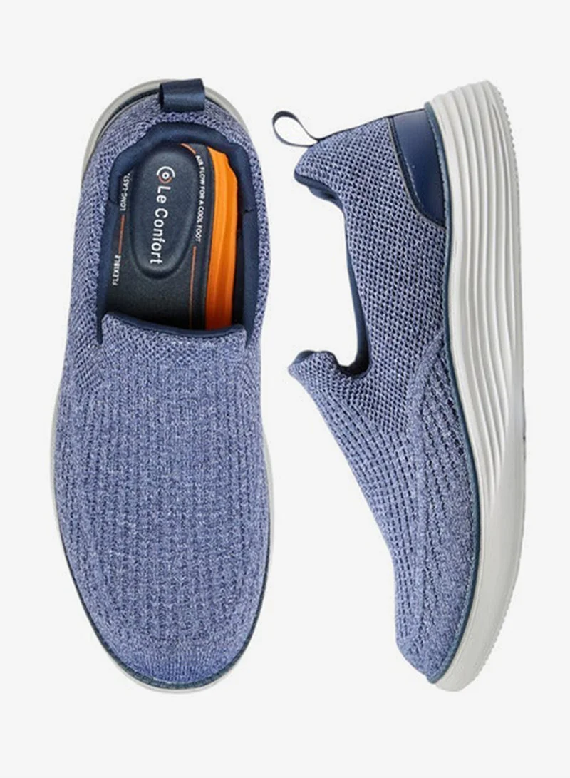 Le Confort NAVY Men Textured Slip-on Loafers with Pull Tab for Men | Best Price UAE