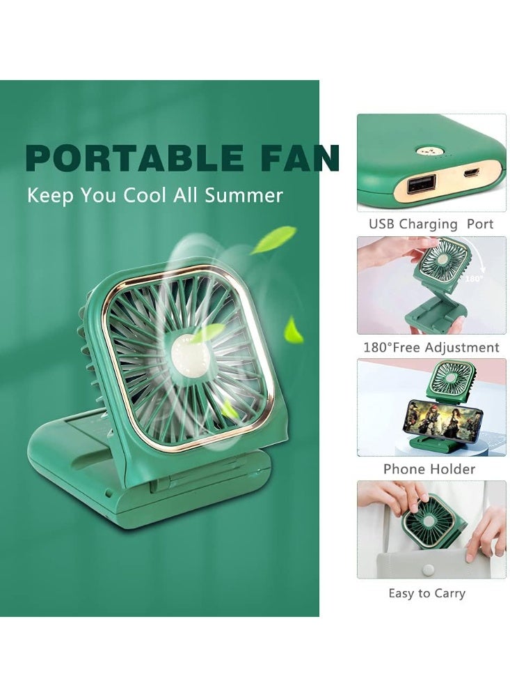 general Mini Fan, USB Portable Handheld Rechargeable Fan with 3 Speeds, 3000mAh Beach Travel Outdoors - Image 2