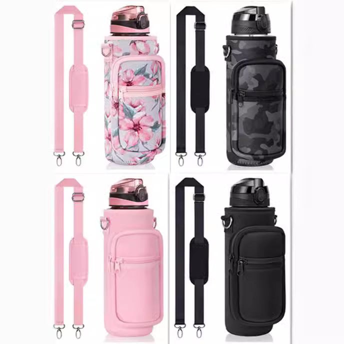 Insulation Cup Cover Sbr Diving Material Outdoor Sports Water Bottle Cover Portable Strap Portable Warm Pot Protective Cover - Image 2