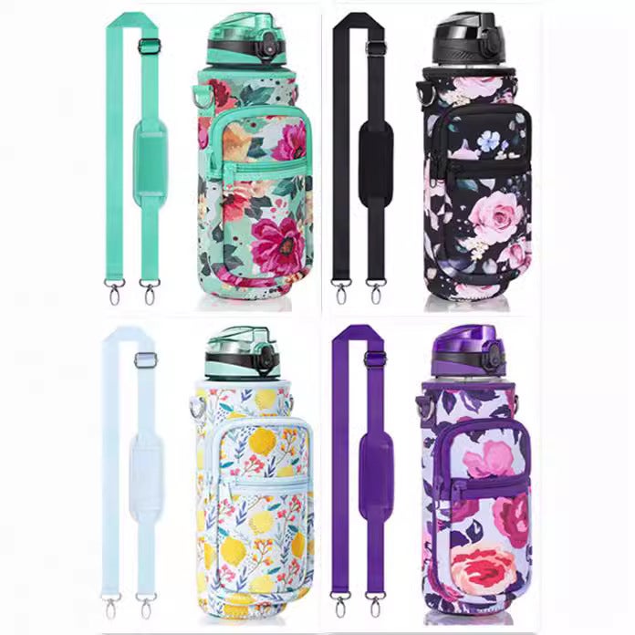 Insulation Cup Cover Sbr Diving Material Outdoor Sports Water Bottle Cover Portable Strap Portable Warm Pot Protective Cover - Image 3