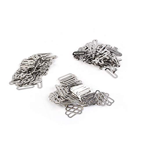 Chris.W 50 Sets Adjustable Bow Tie Hardware Clip Set, Metal Cravat Clip Hook Fastener for Necktie Strap (Silver) - Image 3