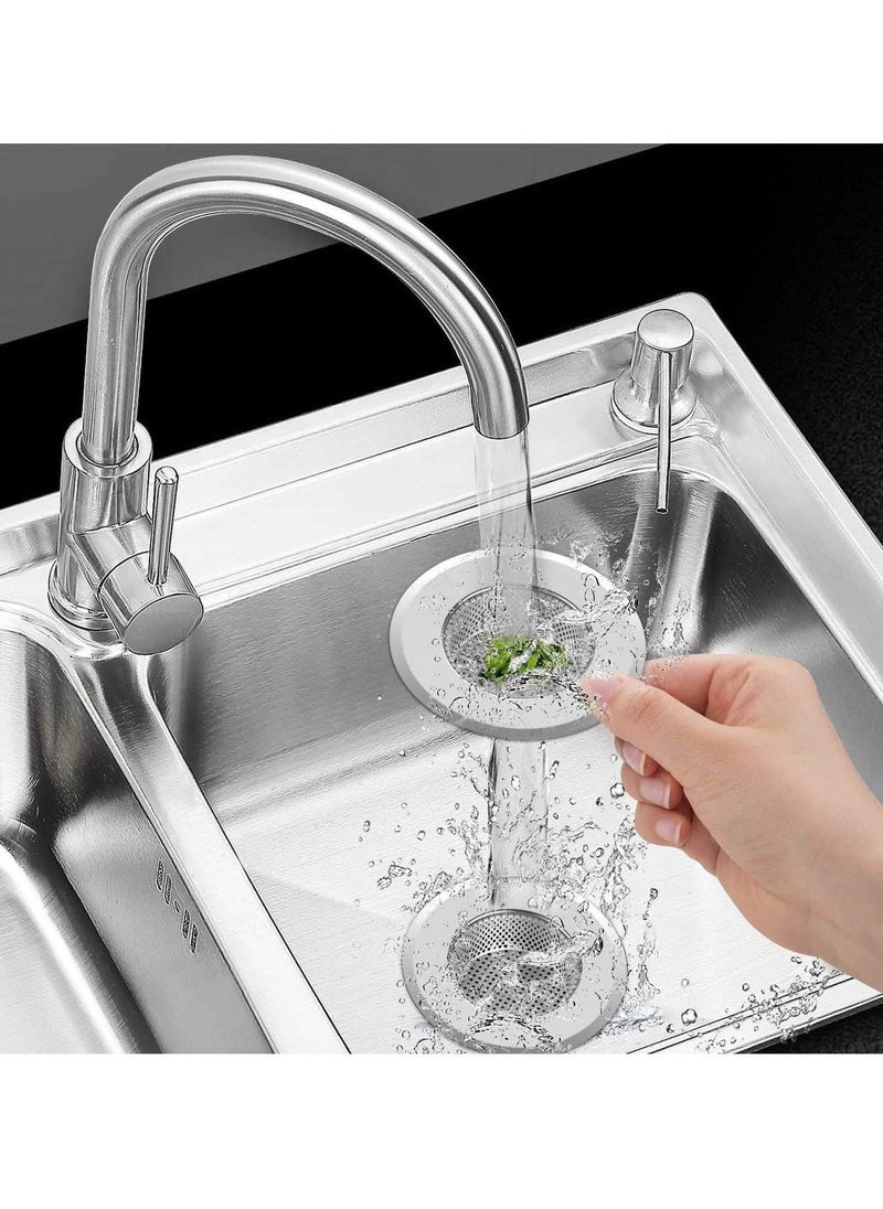 Y&D 2 Pack Stainless Steel Rust Proof Sink Drain Strainer, Large Wide Rim Fine Mesh Anti-Clogging Screen 4.5 inch  - Image 4
