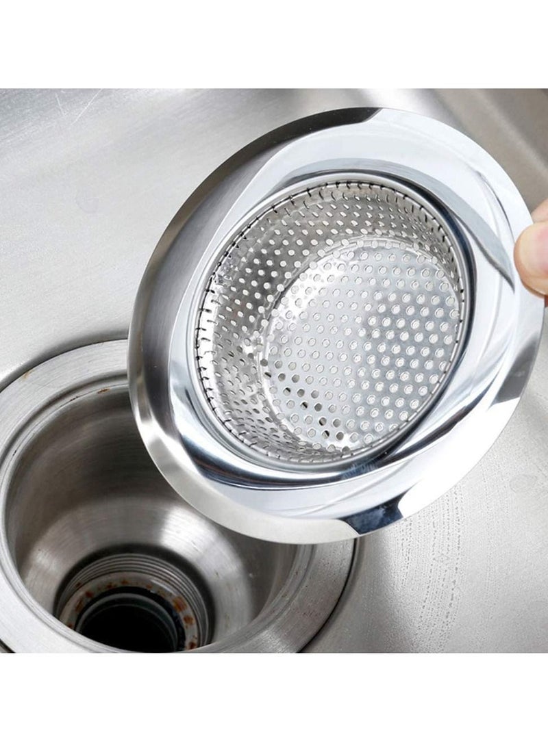 Y&D 2 Pack Stainless Steel Rust Proof Sink Drain Strainer, Large Wide Rim Fine Mesh Anti-Clogging Screen 4.5 inch  - Image 5