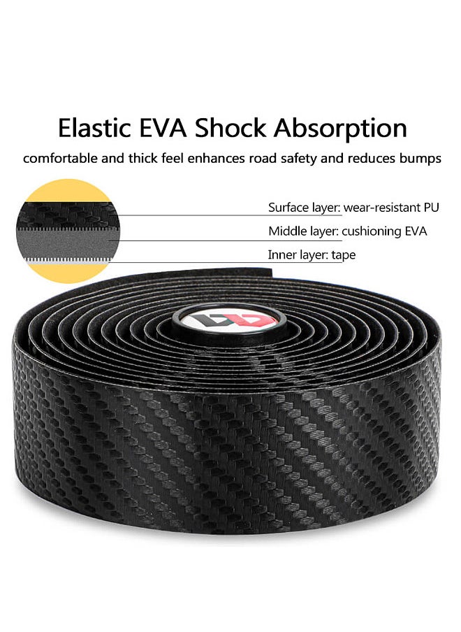 Carbon Fiber Handlear Tape Pattern EVA PU Tape Practical Shock-Proof Toughness Damping Anti-Vibration Bar tape Belt For Road Bike