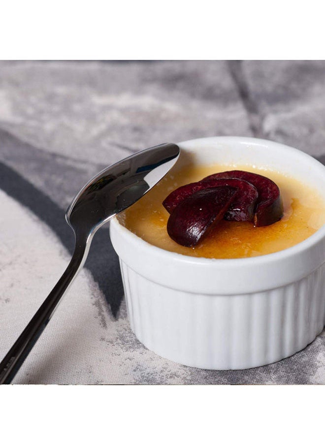 AKDC - Set of 8 Bakeware Set White Porcelain Baking Cups for Pudding Creme Brulee Custard Cups and Souffle Dishes Durable 4 ounce for Baking Cooking Serving - Image 1