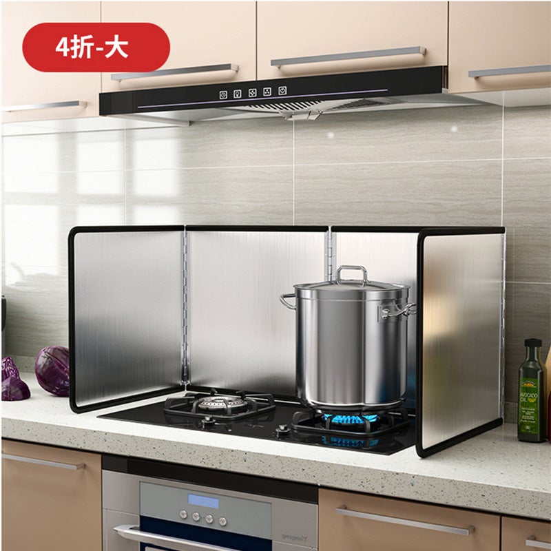 Stainless Steel Oil-Proof Plate Kitchen Oil-Proof Stove Oil-Proof Plate Creative Kitchen Supplies Stir-Fry Heat-Proof Splash-Proof Plate - Image 5