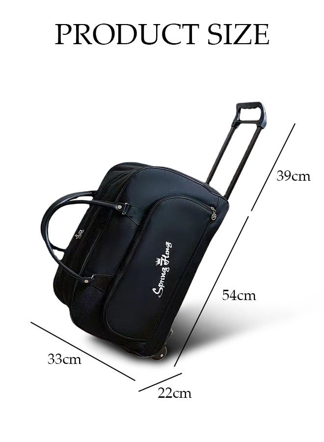 DUNISO Expandable Underseat  Large Capacity Handbag with Adjustable Pull Rod Portable Luggage Trolley Business Travel Small Carry On Suitcases Bag for Air Travel - Image 4