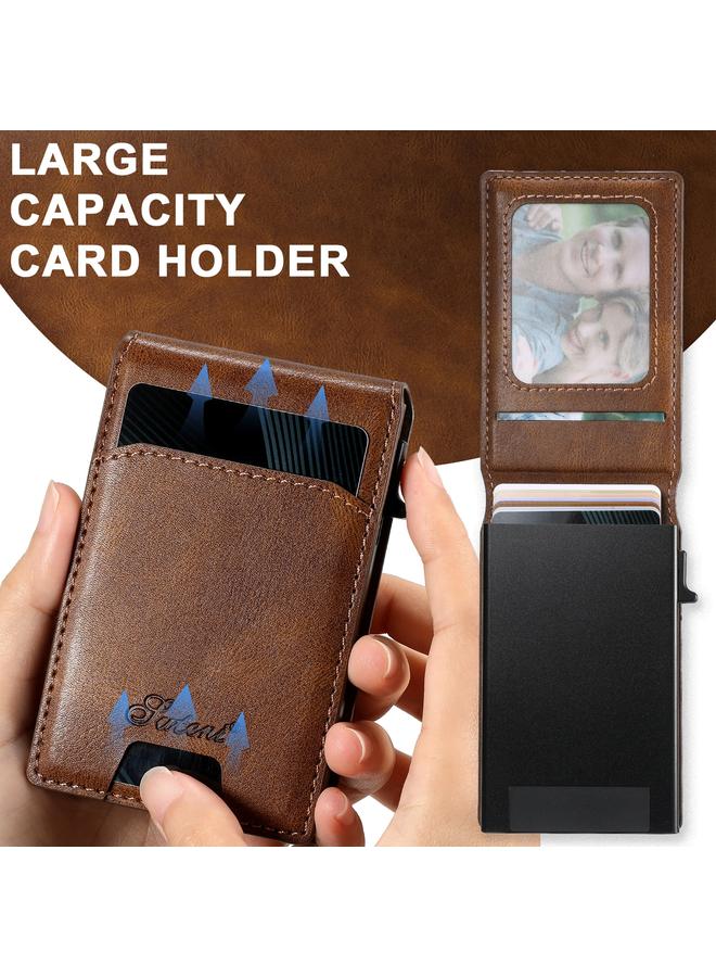 Suteni Case For iPhone 14 Plus H19 Oil Wax 2-in-1 MagSafe Removable Card Box Back Phone Case - Image 4