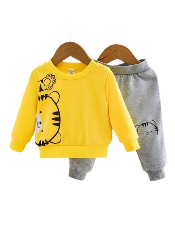 lecoo kid's Winter Pajama Set - Milton Comfortable and suitable for cold winter - 2-piece set (Milton long-sleeve sweatshirt and elasticated waist pants). - Image 2