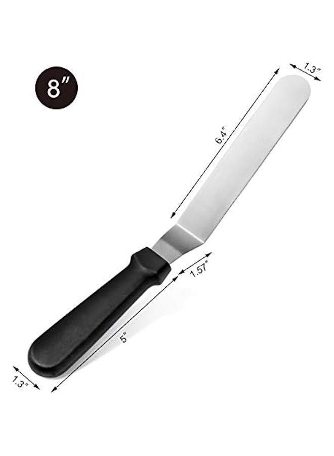 38170 Angled Icing Spatula, 8-Inch Blade, 13-Inch Overall, Silver - Image 2