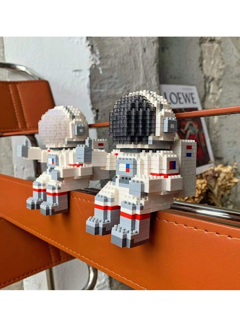 Zikra Astronaut Mini Building Blocks, Micro Blocks Cool Small Toys with Led Lighting Kit, Astronaut Micro Block Model Set Gift for Kids or Adults, Space Toy Puzzle Assembling Toys(1008 Pieces) - Image 4