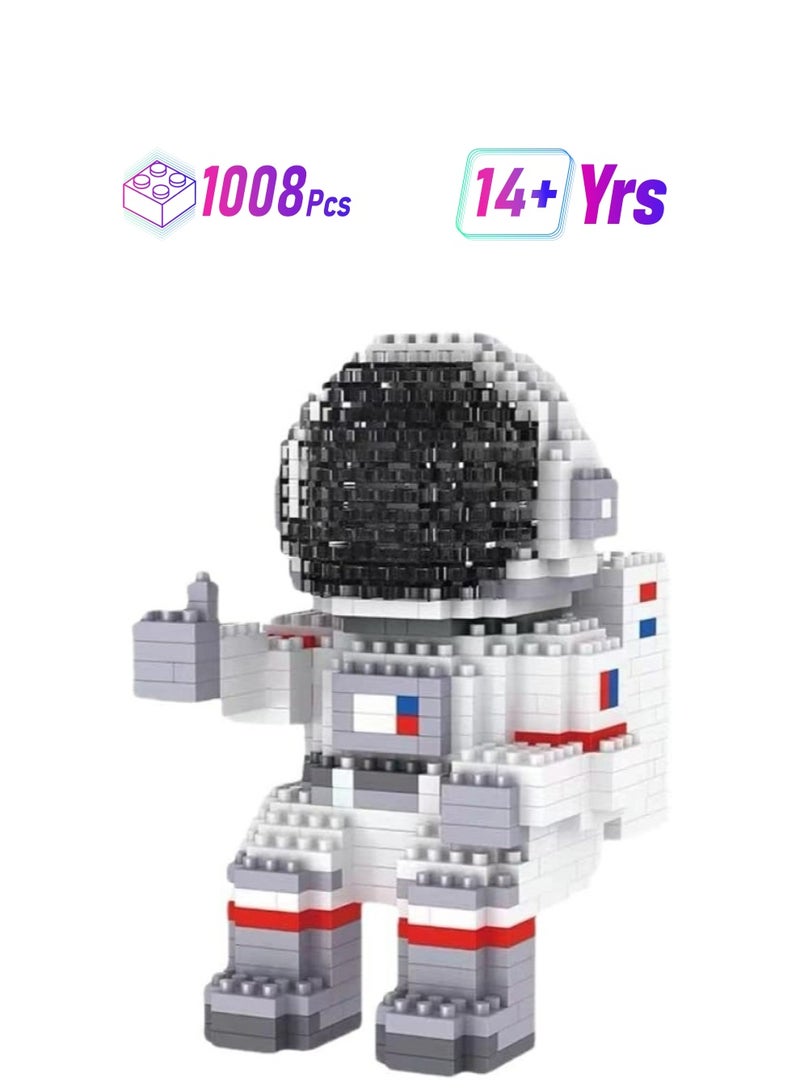 Zikra Astronaut Mini Building Blocks, Micro Blocks Cool Small Toys with Led Lighting Kit, Astronaut Micro Block Model Set Gift for Kids or Adults, Space Toy Puzzle Assembling Toys(1008 Pieces) - Image 1