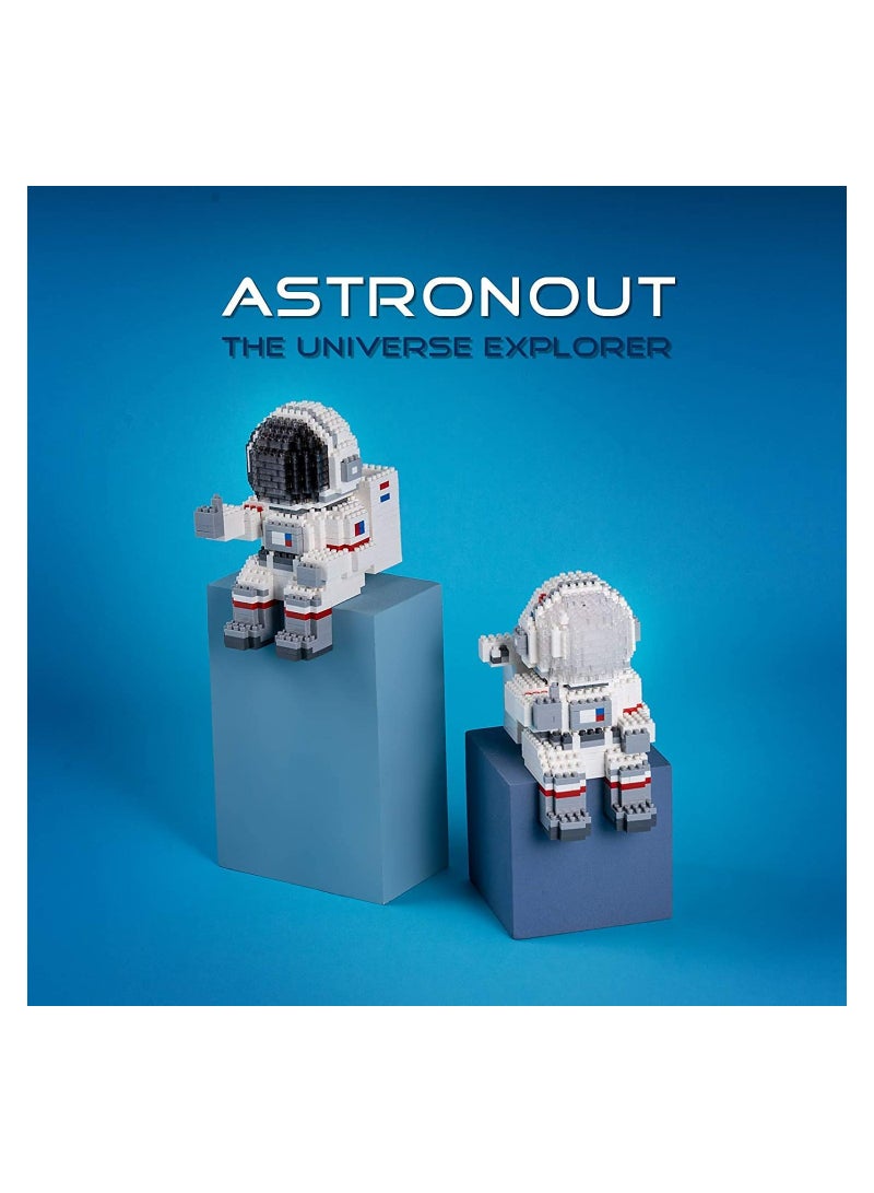 Zikra Astronaut Mini Building Blocks, Micro Blocks Cool Small Toys with Led Lighting Kit, Astronaut Micro Block Model Set Gift for Kids or Adults, Space Toy Puzzle Assembling Toys(1008 Pieces) - Image 3