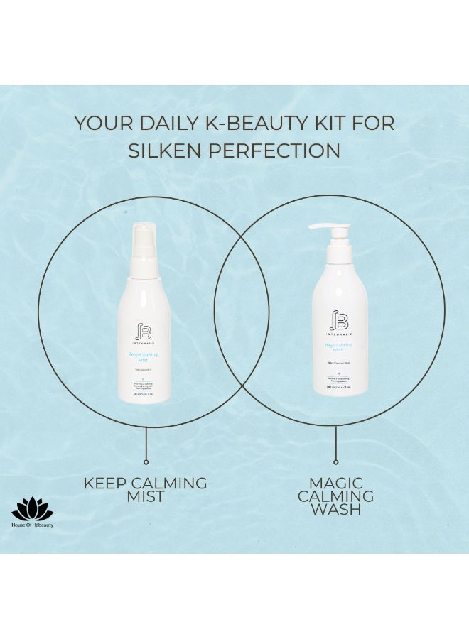 INTEGRAL B | K-Beauty Skincare Kit – Calming Mist 120ml + Magic Calming Wash 300ml | Instant Soothing & Gentle Cleansing | For Sensitive, Dry Skin | All Ages - Image 2