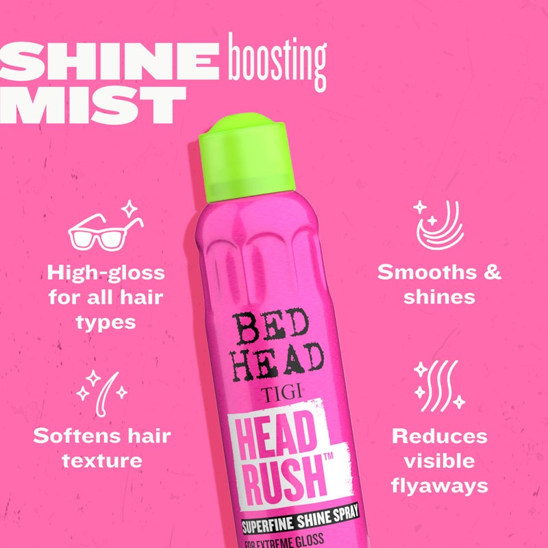 TIGI Bed Head Headrush Shine Hair Spray for Smooth Shiny Hair 5.3 oz - Image 3