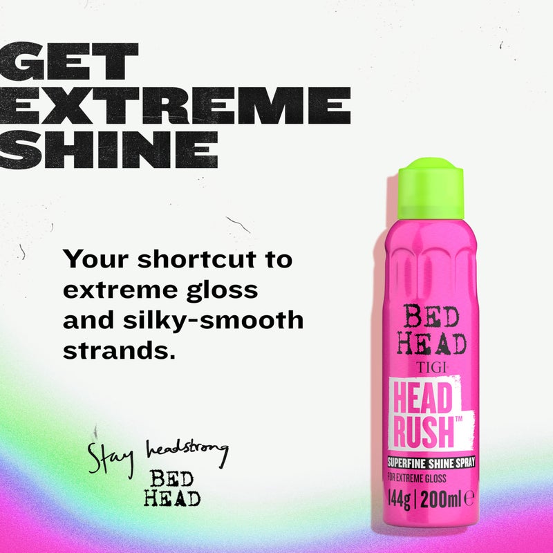 TIGI Bed Head Headrush Shine Hair Spray for Smooth Shiny Hair 5.3 oz - Image 2