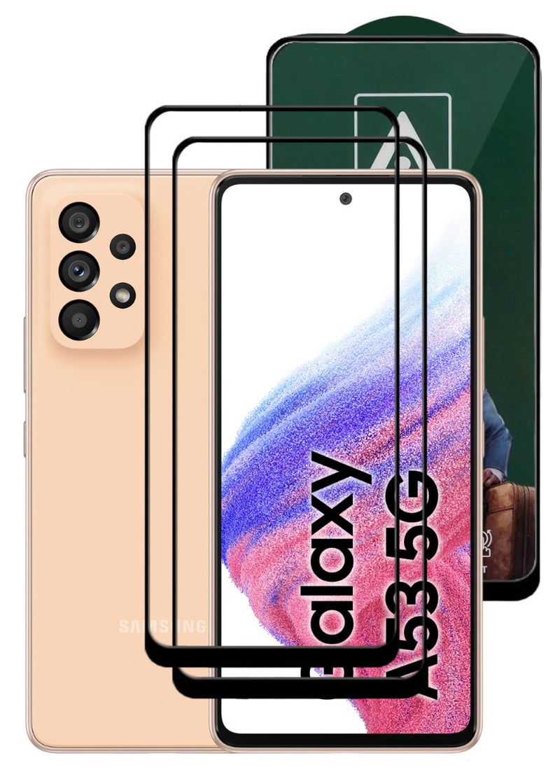 ACLIX 2 Pieces Antistatic ESD Dustproof Premium Quality High Definition Tempered Glass Screen Protector Designed For Samsung Galaxy A53 5G - Image 1